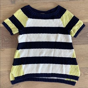 Anthropologie short sleeev nautical sweater